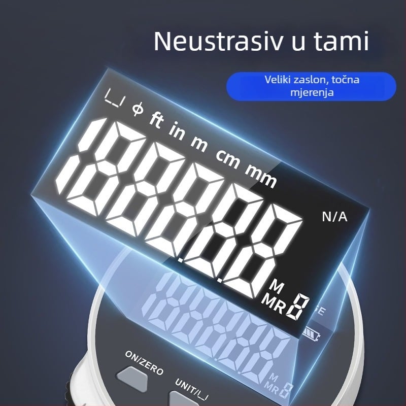 Miniaturni mjerač s rollerom, elektroničkim mjerenjem zakrivljene površine i bezkontaktnim mjerenjem udaljenosti