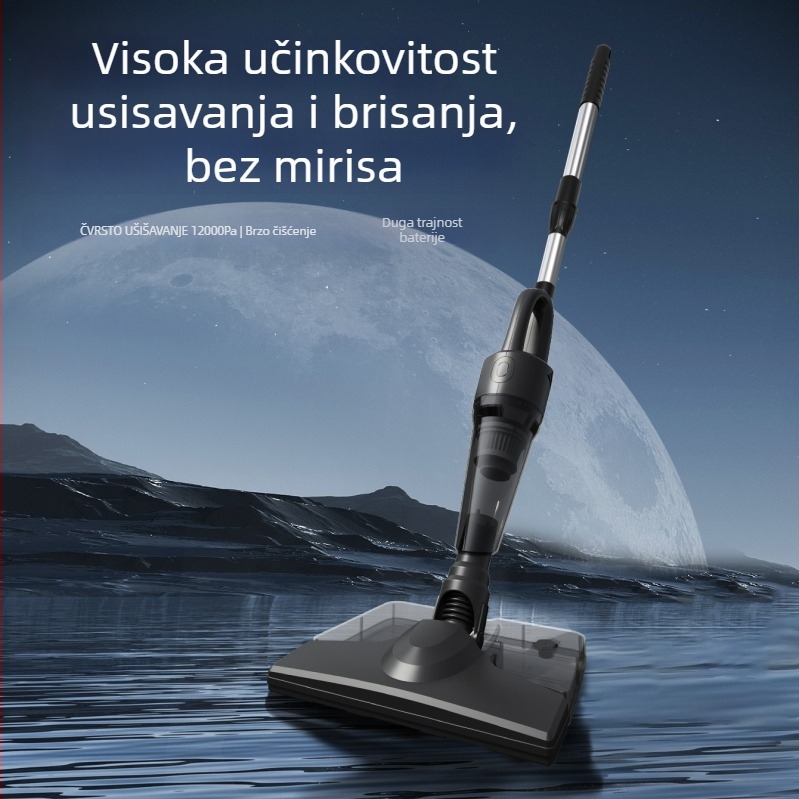 Bežični ručni usisavač za auto, 120W, 2-u-1 četka za pod, buka ispod 36 dB, trajanje 1–3 h