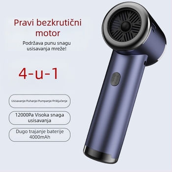 Ručni bežični usisavač za automobil i dom — snažno usisavanje 10000 Pa, 75 W, 7,4 V, punjiv, oko 17 min rada