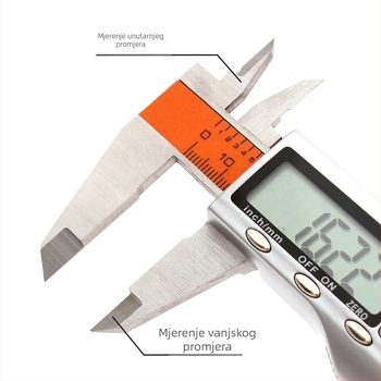 Digitalni šubler od nehrđajućeg čelika, domet 150 mm, preciznost 0,01 mm, mjerenje dubine