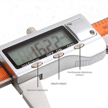 Digitalni šubler od nehrđajućeg čelika, domet 150 mm, preciznost 0,01 mm, mjerenje dubine