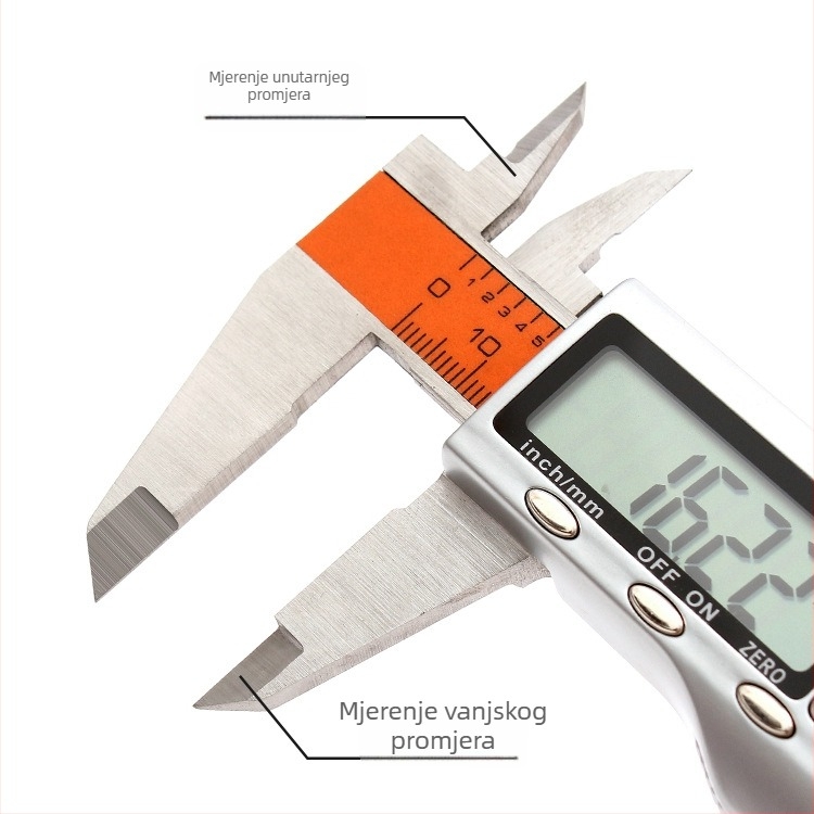 Digitalni šubler od nehrđajućeg čelika, domet 150 mm, preciznost 0,01 mm, mjerenje dubine