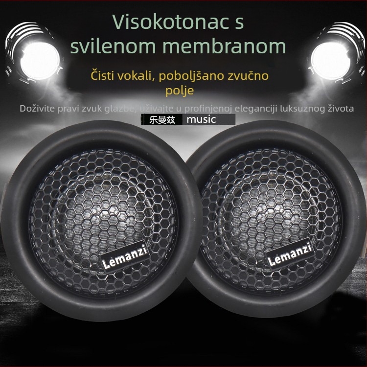 Automobilski visokotonac s dijafragmom od svilenog filma, par kondenzatora
