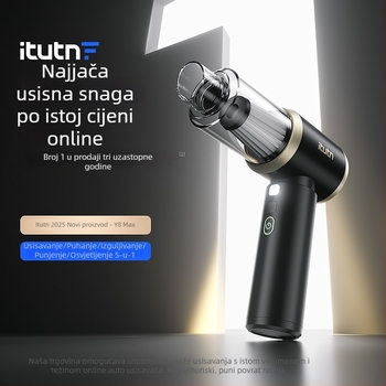 Ručni usisavač za automobil — prijenosni, bežični, 16000 Pa usisna snaga, 100 W, 7,4 V, s filtriranim elementom koji se može oprati