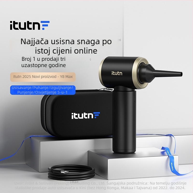 Ručni usisavač za automobil — prijenosni, bežični, 16000 Pa usisna snaga, 100 W, 7,4 V, s filtriranim elementom koji se može oprati