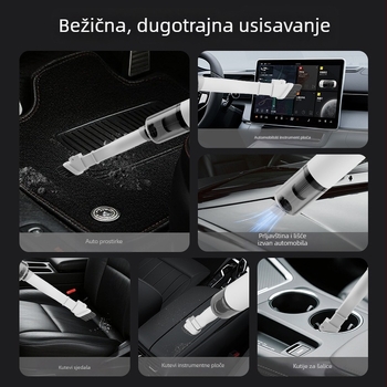 Bežični usisavač za auto s funkcijom usisavanja i ispuhivanja – dvostruka namjena za dom i automobil, CHISHAN, 12V, 60W, 6000Pa