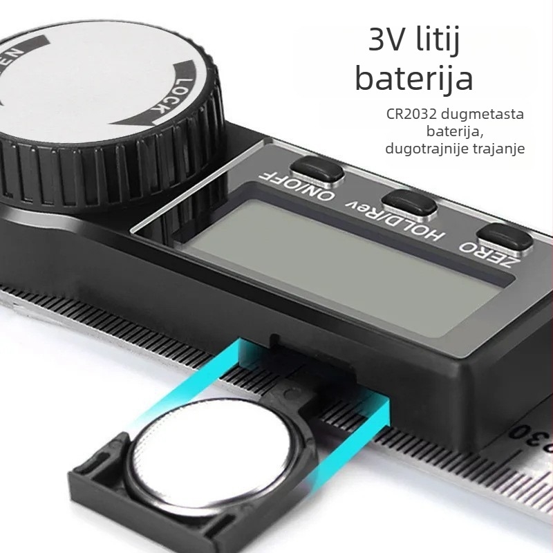 Elektronički digitalni kutomjer s digitalnim zaslonom, visoka preciznost, univerzalni i višefunkcionalni alat za stolarske radove