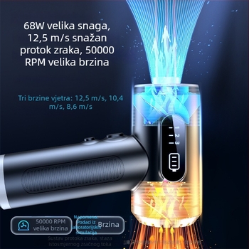 Četiri u jednom: inteligentni ručni bežični usisavač s digitalnim prikazom za kućnu i automobilsku upotrebu, s funkcijom puhanja i usisavanja