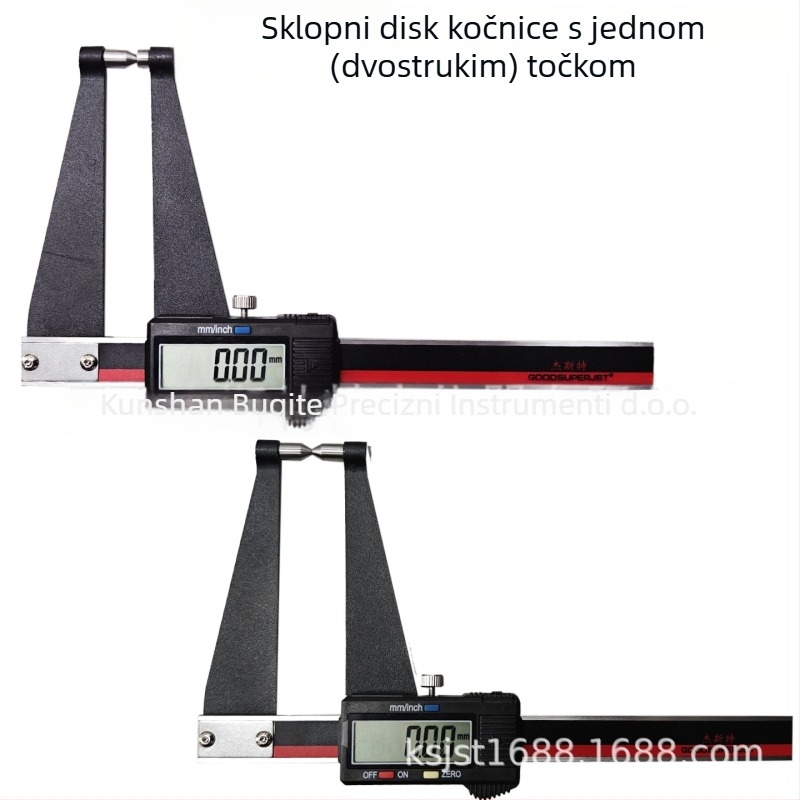 Digitalni mjerni kalibar za disk kočnice, digitalni zaslon, raspon 0–95 mm, OEM-kompatibilan
