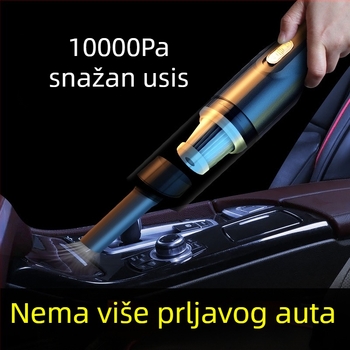 Auto mini usisavač s usisom 6000 Pa, 12 V / 120 W, Bežično punjenje, čišćenje prašine