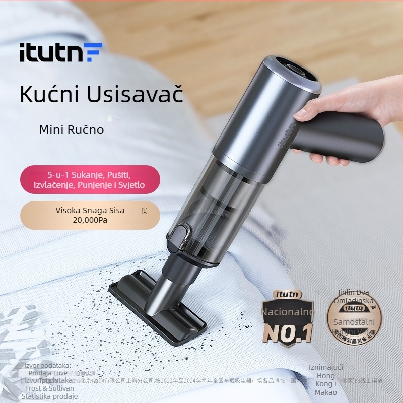 Love Totem bežični ručni usisavač za automobil — 7.4V, 120W, 20000 Pa, bežični i napajanje baterijom