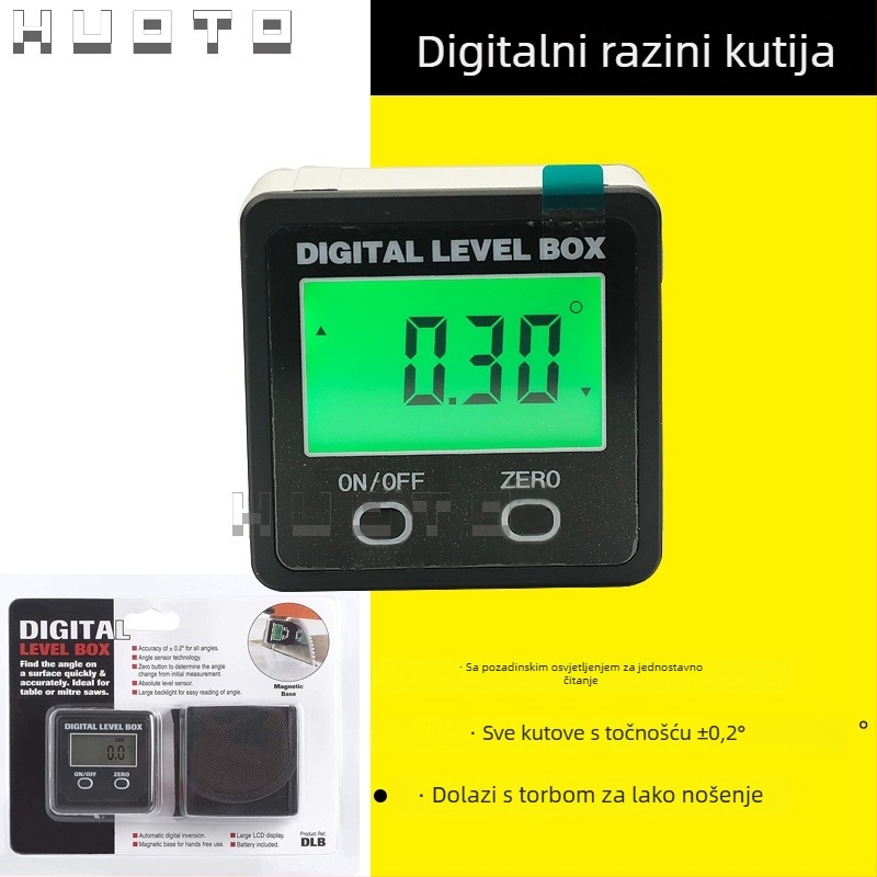 Inklinometar s digitalnim zaslonom i snažnom magnetskom bazom