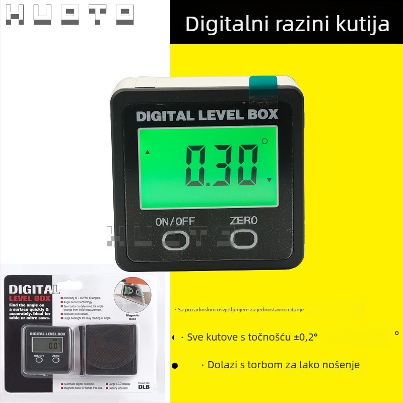 Inklinometar s digitalnim zaslonom i snažnom magnetskom bazom