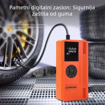 Automobilska pumpa za zrak s digitalnim manometrom i USB punjenjem, 12V, 100W, 60 L/min