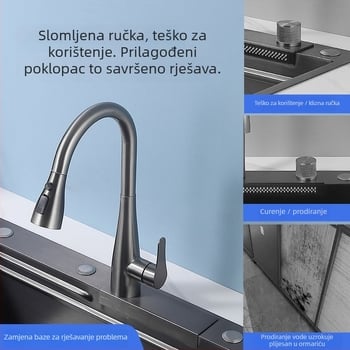 Patron za zamjenu kuhinjske slavine: keramički jezgreni ventil; nehrđajući čelik; nominalni tlak 7 kg; maksimalna temperatura 80°C; model 8855945 (Keramički jezgreni ventil; Nehrđajući čelik; 7 kg nominalni tlak; 80°C max; Model 8855945)