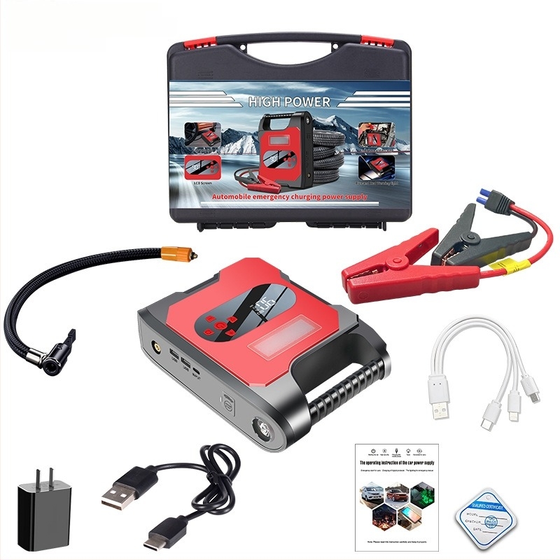 Auto hitni startni uređaj s pumpom za zrak i LED svjetlom, izlaz 12V, ulaz USB 5V, 3C certificirana power banka