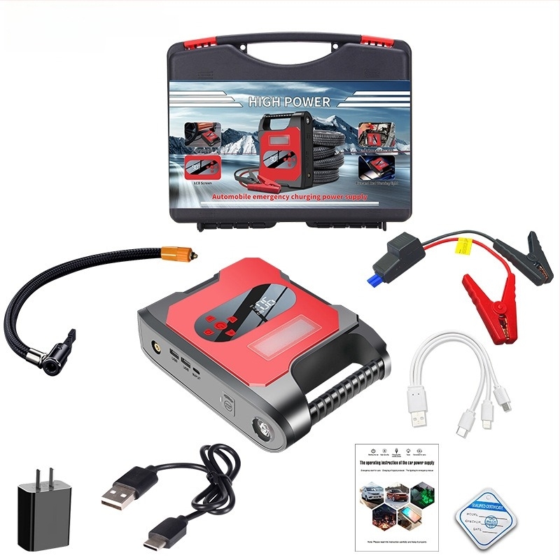 Auto hitni startni uređaj s pumpom za zrak i LED svjetlom, izlaz 12V, ulaz USB 5V, 3C certificirana power banka