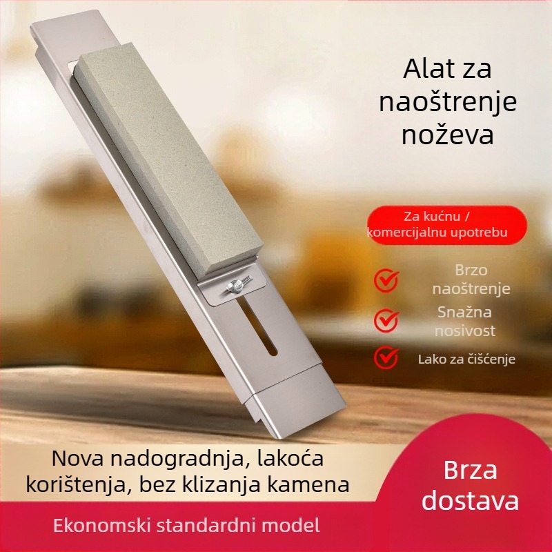 Držač za ostrenje noževa, za montažu u umivaoniku, nehrđajući čelik, prilagodljiv, kućna upotreba