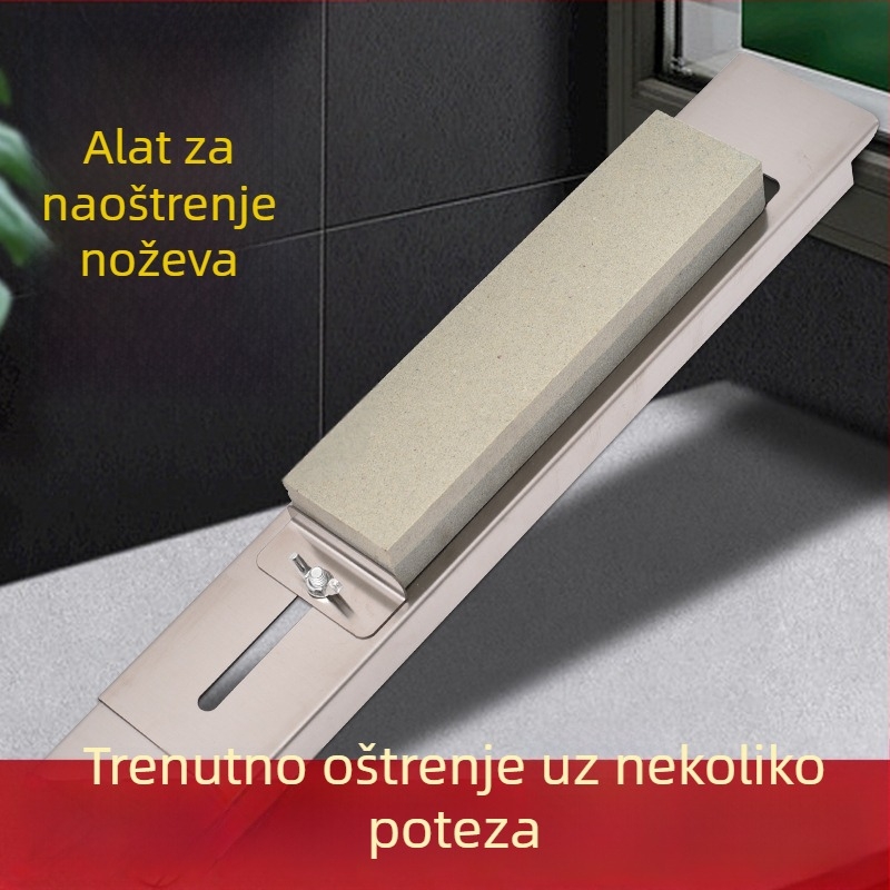 Držač za ostrenje noževa, za montažu u umivaoniku, nehrđajući čelik, prilagodljiv, kućna upotreba