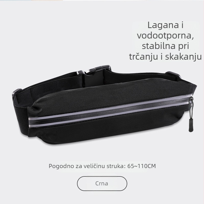 Sportska pojasna torba za trčanje, lagana torbica za telefon, unisex, za vanjski maraton, vodootporna i tanka, model B018A