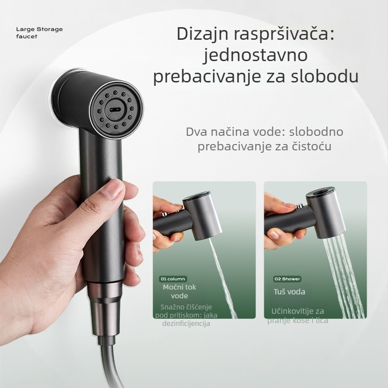 Zidni kuhinjski faucet od čiste bakra, miješajući s keramičkim diskom, 0–90°C, normalan tlak