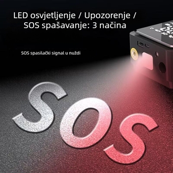 Prijenosna automobilska pumpa za zrak s digitalnim zaslonom - 12V, 100W, 25 L/min, 450 g