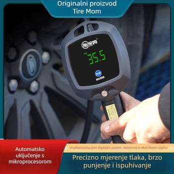 Digitalni mjerač tlaka u gumama automobila s digitalnim zaslonom, raspon 0-200 psi, više jedinica, preciznost 0,01