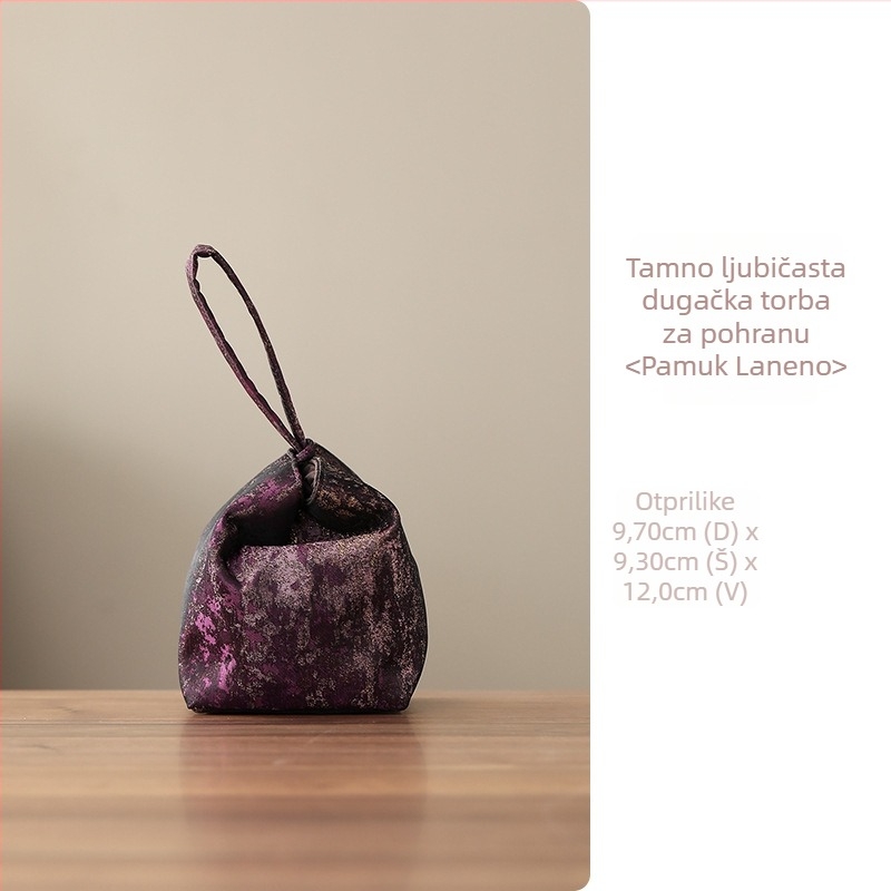 Artisan Tkanina torba za čajnu ceremoniju – Prijenosni organizator čajnog seta za čajnik i šalice, Pakiranje u papirnatu kutiju