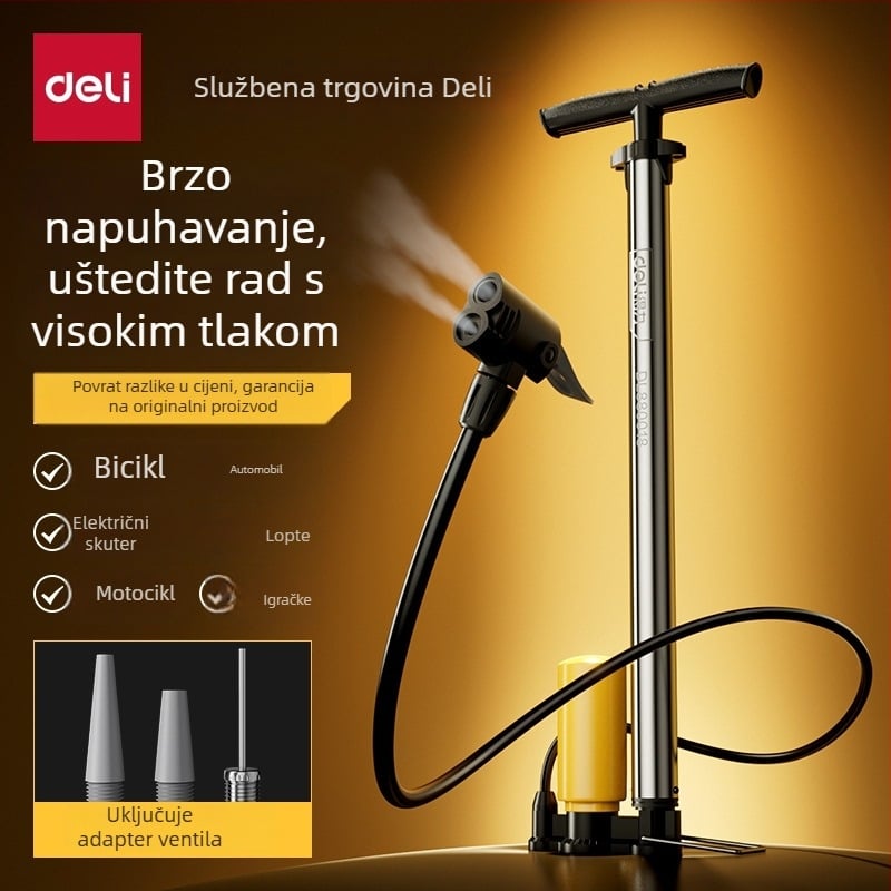 Ručna pumpa za bicikle, DL880016, tlak zraka 0–160, težina 0,43 kg, konvencionalna pumpa