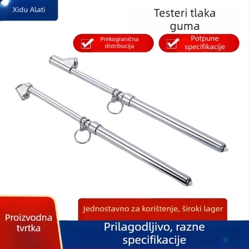 Manometar za tlak u auto gumama, nehrđajući čelik, raspon tlaka 150–160 PSI, točnost ±2 PSI, zaslon višestrukih jedinica, težina 174 g