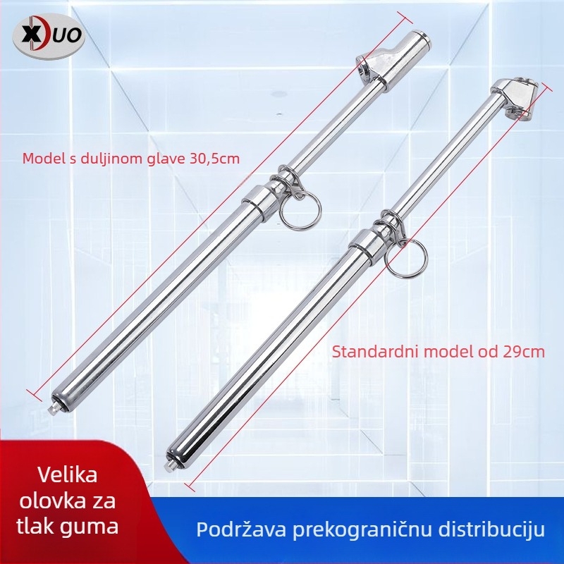 Manometar za tlak u auto gumama, nehrđajući čelik, raspon tlaka 150–160 PSI, točnost ±2 PSI, zaslon višestrukih jedinica, težina 174 g