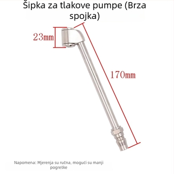 Set dodatnih dijelova za pištolj za napuhivanje guma s ojačanim držalom i brzim klipom chucka – nastavak za napuhivanje i cijev