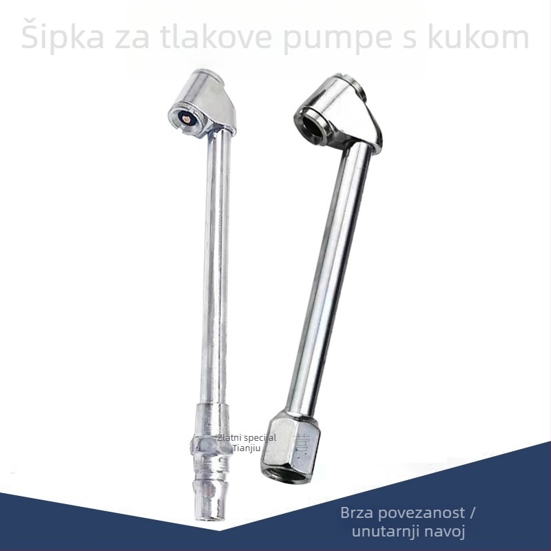 Set dodatnih dijelova za pištolj za napuhivanje guma s ojačanim držalom i brzim klipom chucka – nastavak za napuhivanje i cijev