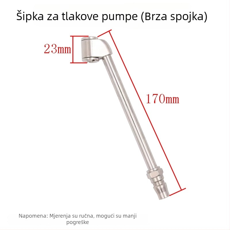 Set dodatnih dijelova za pištolj za napuhivanje guma s ojačanim držalom i brzim klipom chucka – nastavak za napuhivanje i cijev