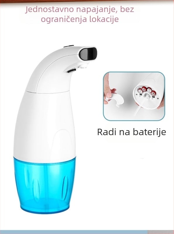 Automatski dispenser pjene za sapun s indukcijskim senzorom, USB punjenje, ABS, 408 g, DELUXLI