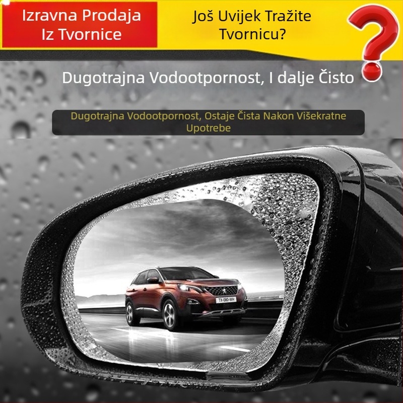 Film protiv kiše za retrovizor i bočne prozore, anti-fog, vodootporan automobil film