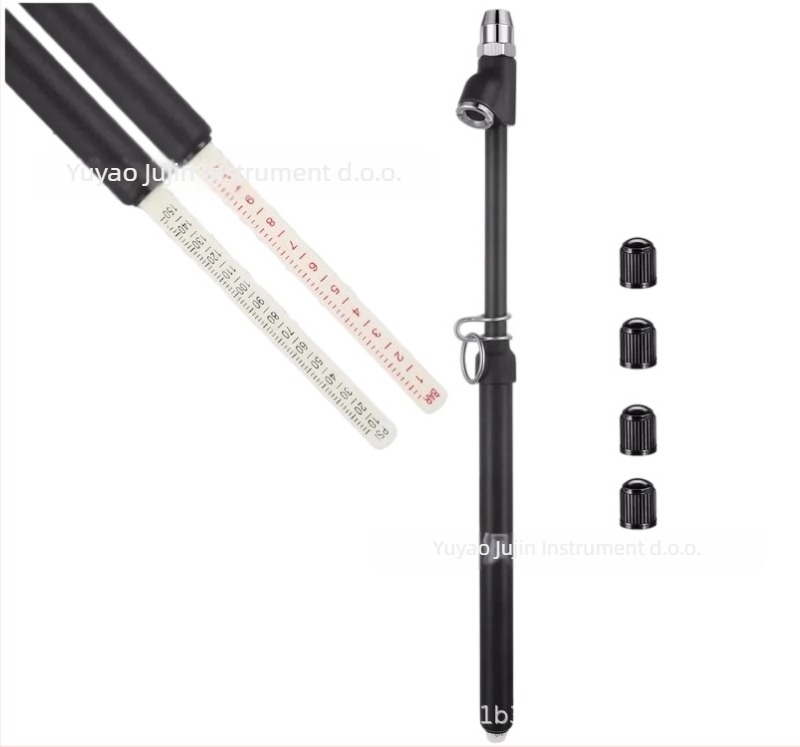 Mat završni set mjerača tlaka za gume za kamione — mjerač tlaka u stilu kemijske olovke, raspon 0–150 psi, točnost 2 psi, Jujin, materijal cink legura/nerđajući čelik/ABS