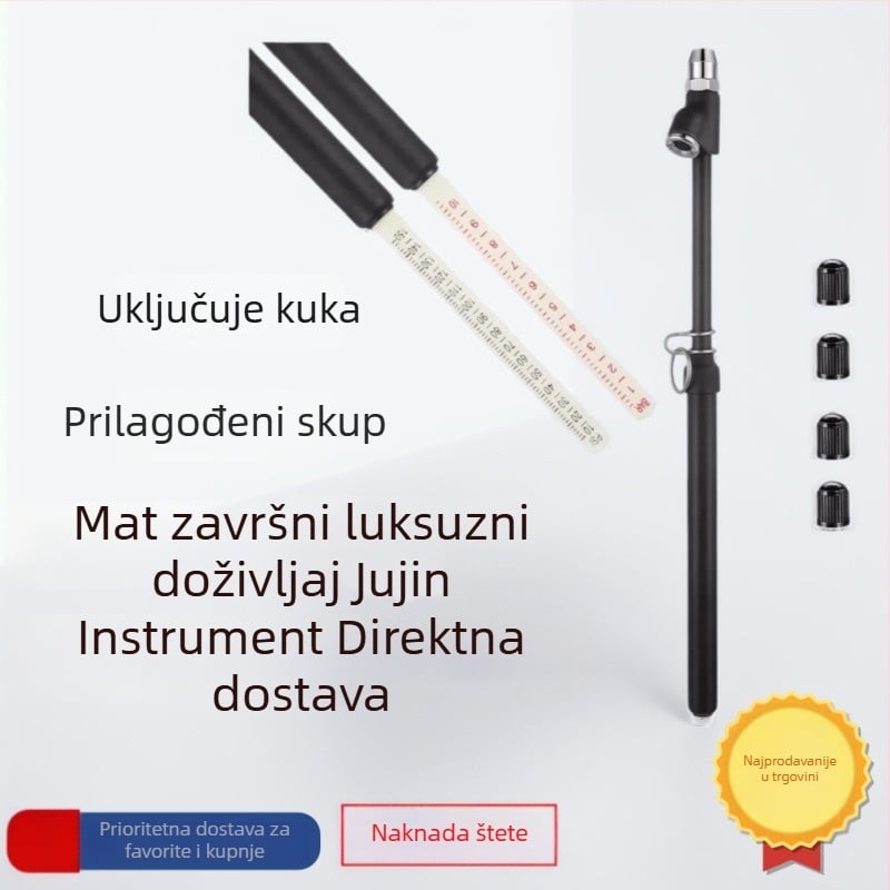 Mat završni set mjerača tlaka za gume za kamione — mjerač tlaka u stilu kemijske olovke, raspon 0–150 psi, točnost 2 psi, Jujin, materijal cink legura/nerđajući čelik/ABS