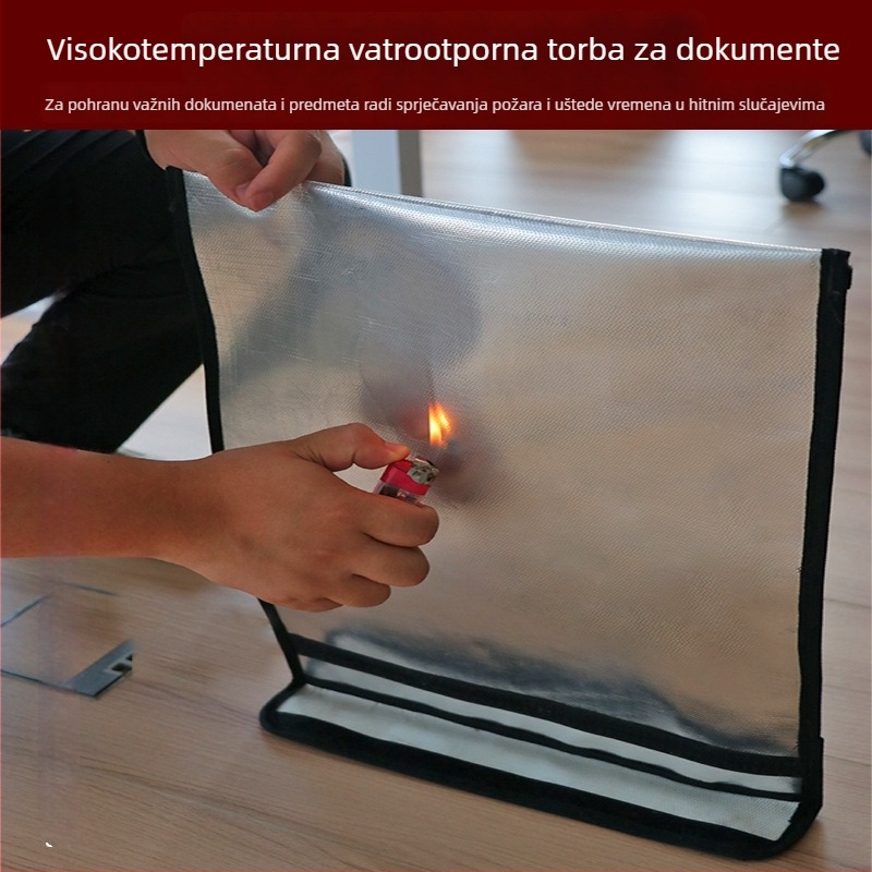 Kaixiu vatrootporna torba za dokumente — materijal otporan na vatru, zatvarač, nagnuti oblik
