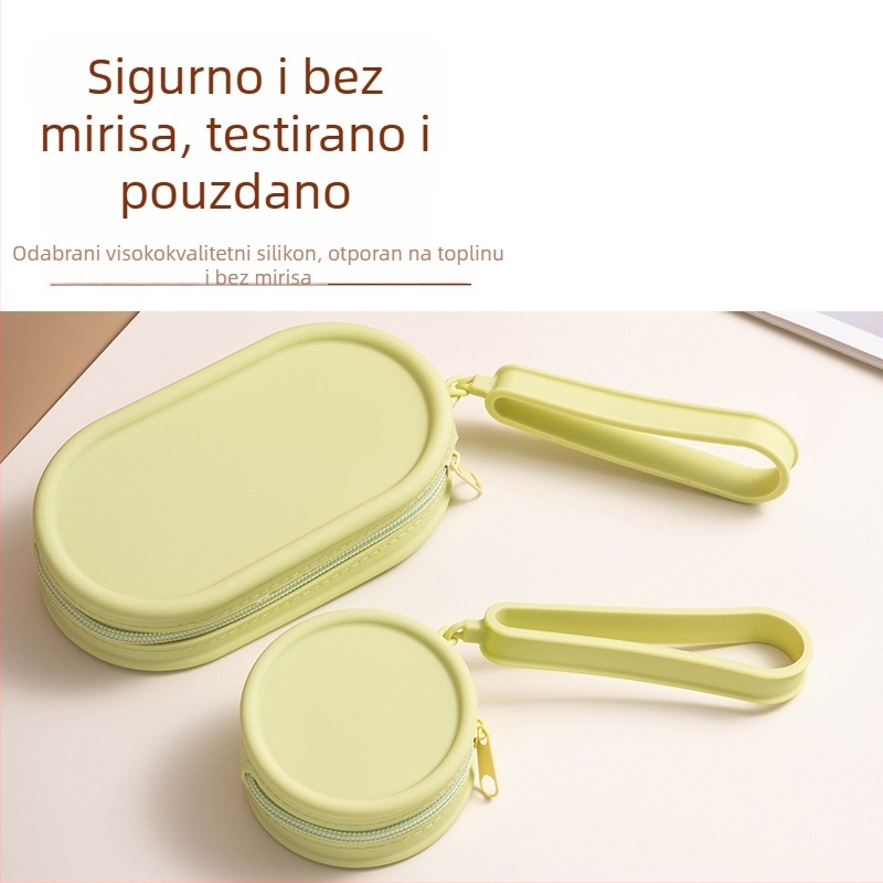 Silikonska vodootporna mini torbica za putovanja s pretincem za novac, držačem ključeva i ružem
