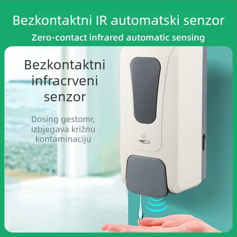 Zidni ručni dozator sapuna za hotel – ABS+PC, ručna pumpa, moderan minimalistički dizajn