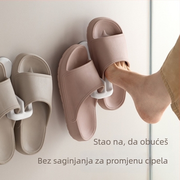 Lazy Corner Držač za papuče za kupaonu, zidni, ABS, otporan na vlagu, jednoslojni