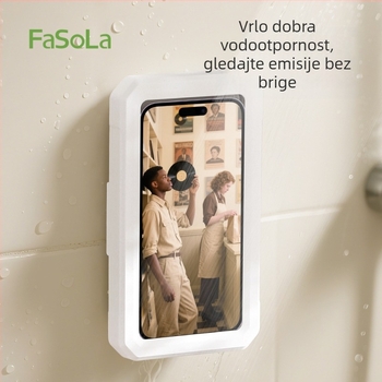 FaSoLa Vodootporan držač za telefon u kupaonici i skladišni stalak, 1 sloj, materijali ABS/PC/silikon/PET/304 nerđajući čelik + karbonska čelična + spužva, nosivost 1 kg, moderni minimalistički stil