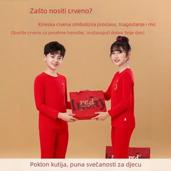 Dječji termalni komplet od pamuka, unisex, tanak, osnovni sloj za zimu i jesen