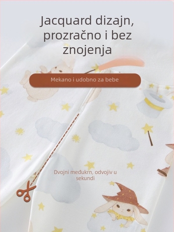 Dječje kućne hlače s visokim strukom, 100% pamuk, unisex, crtani uzorak, prozračne i tople za proljeće i jesen