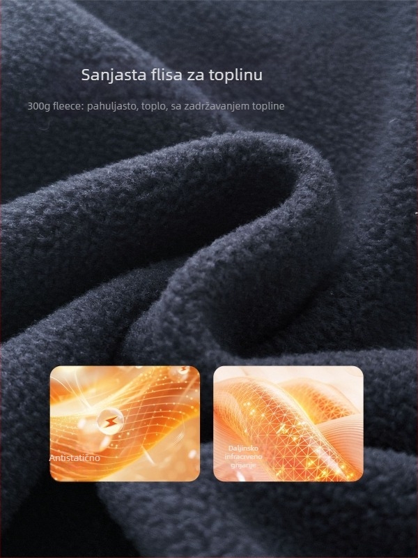 Dječje zimske hlače od flisa, korejskog stila, 100% poliester, za dječake starije od 8 godina