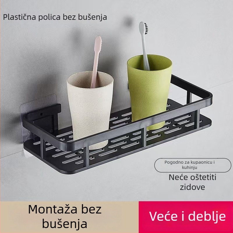 Zidna polica za kupaonicu bez bušenja, visoka nosivost