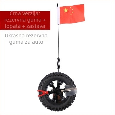 Dekorativna antena za automobil i motocikl, montaža po rubu kartice, dekor prtljažnika inspiriran mini rezervnom gumom