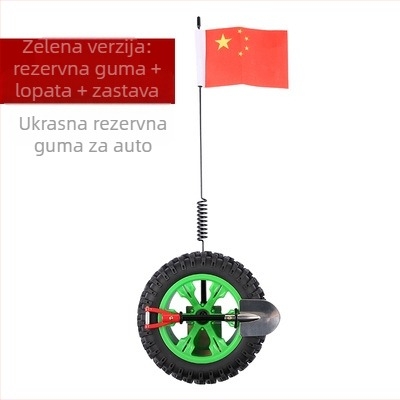 Dekorativna antena za automobil i motocikl, montaža po rubu kartice, dekor prtljažnika inspiriran mini rezervnom gumom