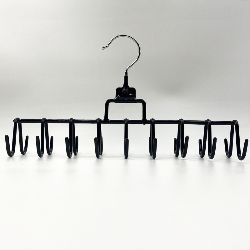 Držač za odjeću s 18 kuka, kvadratni stil, moderni minimalistički, s plastičnim premazom, model ZL-2596654